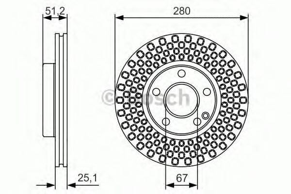 BOSCH 0986479A00 гальмівний диск