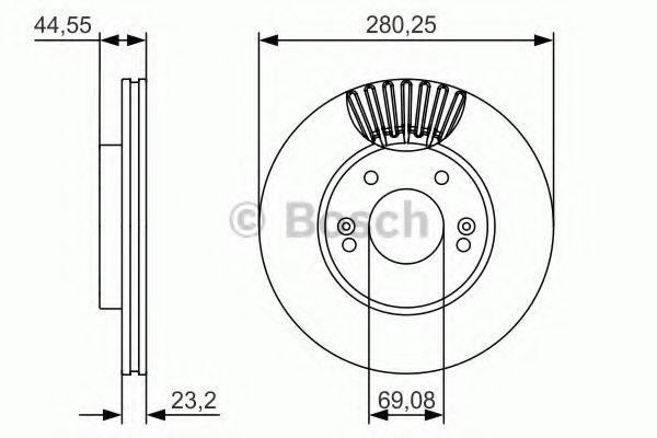 BOSCH 0986479A12 гальмівний диск