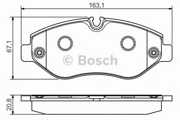 BOSCH 0986495098 Комплект гальмівних колодок, дискове гальмо