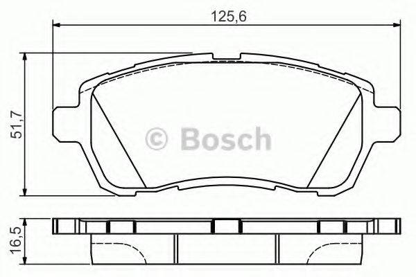 BOSCH 0986495108 Комплект гальмівних колодок, дискове гальмо