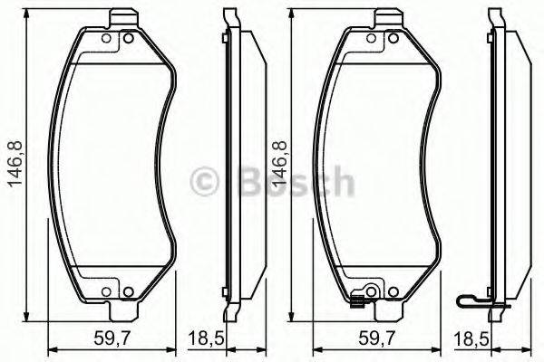 BOSCH 0986495117 Комплект гальмівних колодок, дискове гальмо