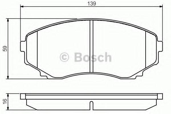 BOSCH 0986495131 Комплект гальмівних колодок, дискове гальмо