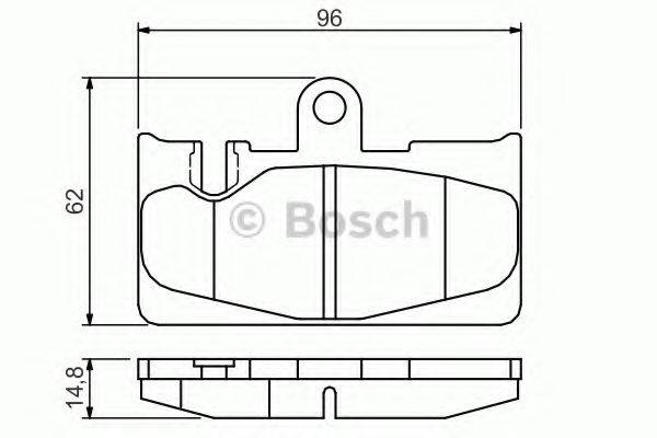 BOSCH 0986495139 Комплект гальмівних колодок, дискове гальмо