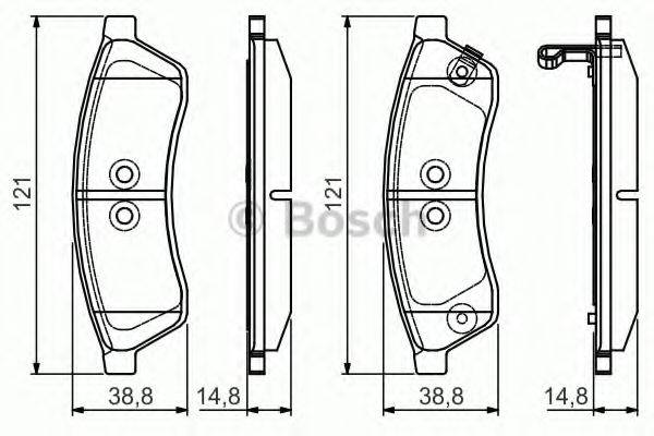 BOSCH 0986495168 Комплект гальмівних колодок, дискове гальмо