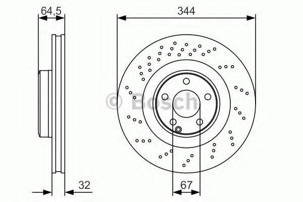 BOSCH 0986479A17 гальмівний диск