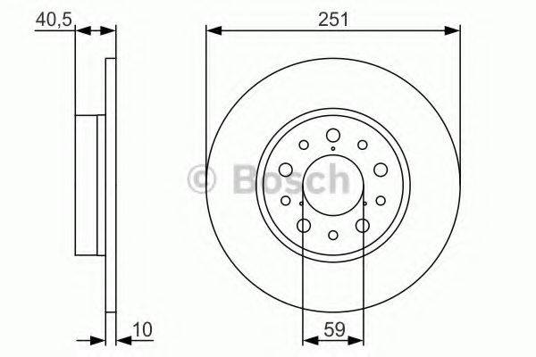 BOSCH 0986479A37 гальмівний диск