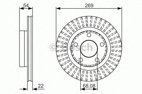 BOSCH 0986479A42 гальмівний диск