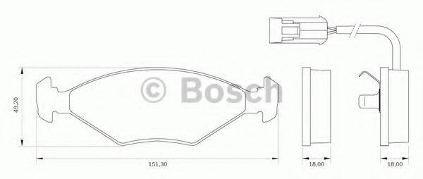 BOSCH 0986BB0006 Комплект гальмівних колодок, дискове гальмо