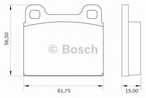 BOSCH 0986BB0020 Комплект гальмівних колодок, дискове гальмо