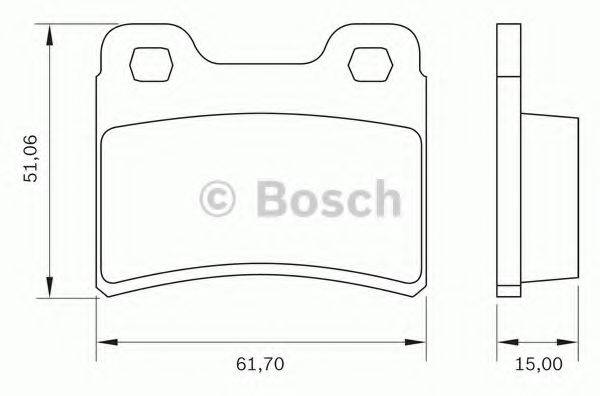 BOSCH 0986BB0047 Комплект гальмівних колодок, дискове гальмо