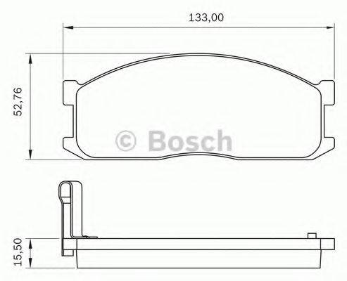 BOSCH 0986BB0057 Комплект гальмівних колодок, дискове гальмо