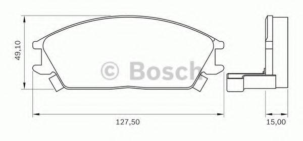 BOSCH 0986BB0092 Комплект гальмівних колодок, дискове гальмо