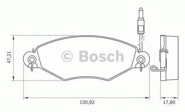 BOSCH 0986BB0101 Комплект гальмівних колодок, дискове гальмо