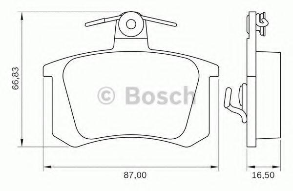 BOSCH 0986BB0105 Комплект гальмівних колодок, дискове гальмо