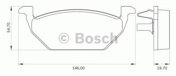 BOSCH 0986BB0109 Комплект гальмівних колодок, дискове гальмо