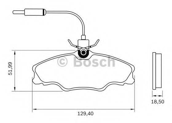 BOSCH 0986BB0119 Комплект гальмівних колодок, дискове гальмо