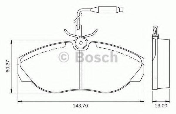 BOSCH 0986BB0145 Комплект гальмівних колодок, дискове гальмо