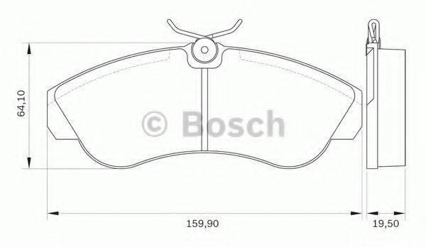 BOSCH 0986BB0154 Комплект гальмівних колодок, дискове гальмо