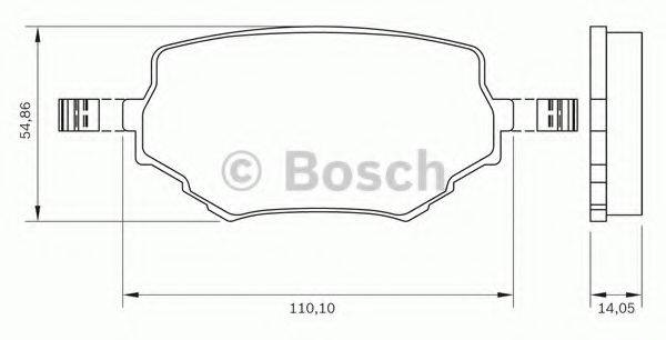 BOSCH 0986BB0160 Комплект гальмівних колодок, дискове гальмо