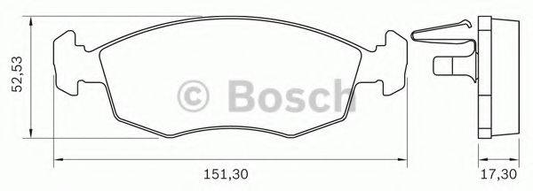 BOSCH 0986BB0280 Комплект гальмівних колодок, дискове гальмо