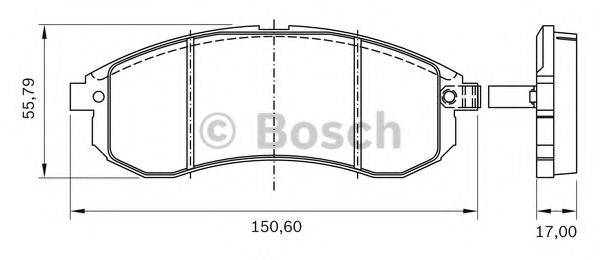 BOSCH 0986BB0315 Комплект гальмівних колодок, дискове гальмо