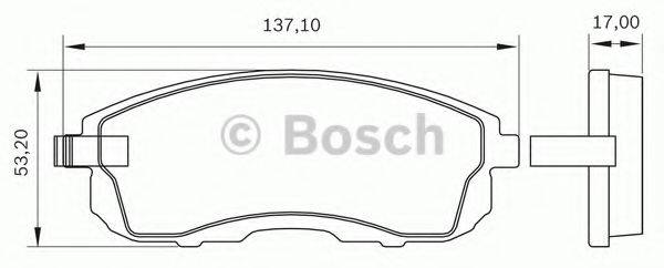 BOSCH 0986BB0559 Комплект гальмівних колодок, дискове гальмо