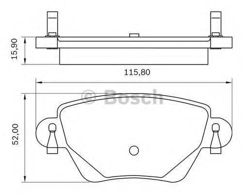 BOSCH 0986BB0577 Комплект гальмівних колодок, дискове гальмо