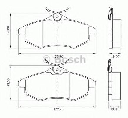 BOSCH 0986BB0600 Комплект гальмівних колодок, дискове гальмо