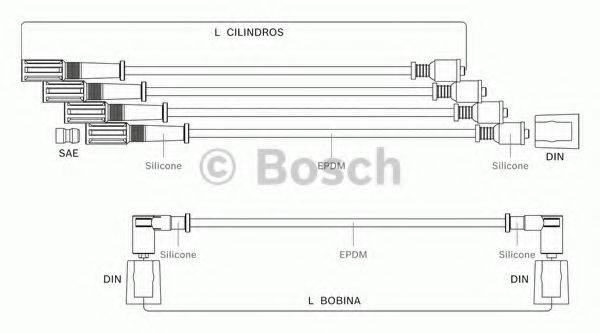 BOSCH 9295080057 Комплект дротів запалювання