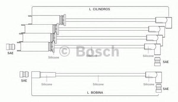 BOSCH F00099C093 Комплект дротів запалювання