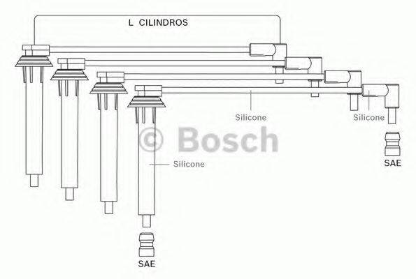 BOSCH F00099C100 Комплект дротів запалювання