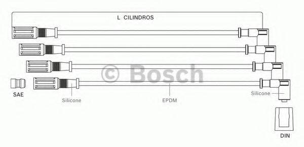 BOSCH F00099C110 Комплект дротів запалювання