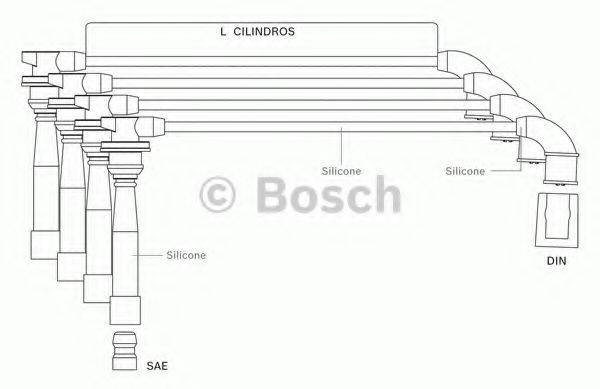 BOSCH F00099C111 Комплект дротів запалювання