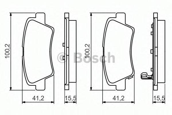 BOSCH 0986494557 Комплект гальмівних колодок, дискове гальмо