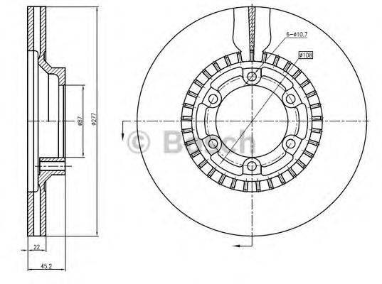 BOSCH 0986BB4352 гальмівний диск