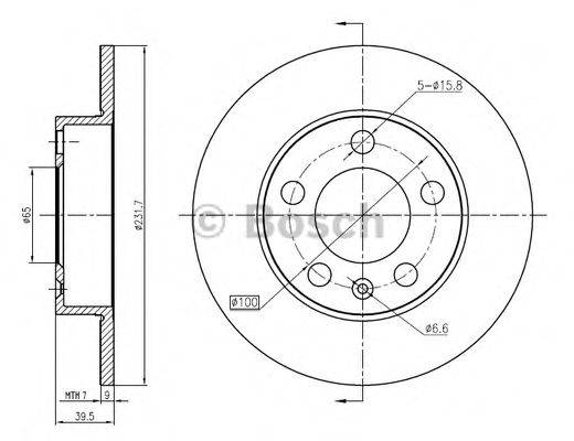 BOSCH 0986BB4359 гальмівний диск