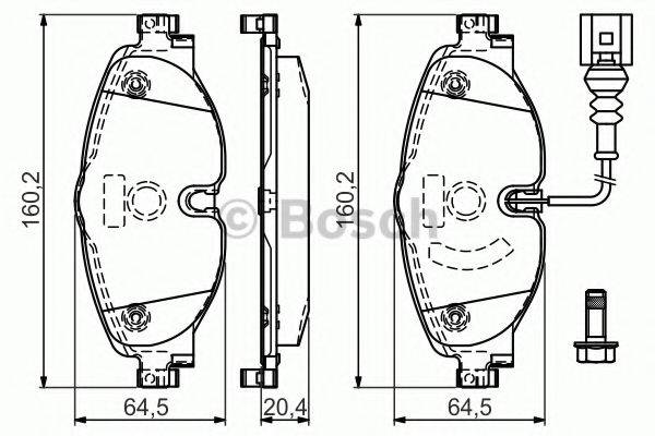 BOSCH 0986494660 Комплект гальмівних колодок, дискове гальмо