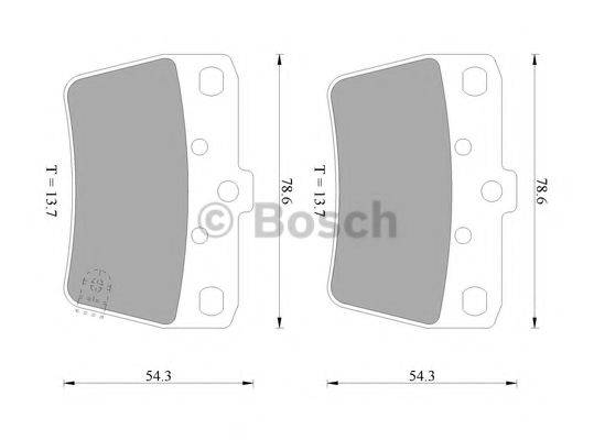 BOSCH 0986505076 Комплект гальмівних колодок, дискове гальмо