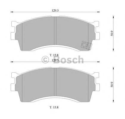 BOSCH 0986505097 Комплект гальмівних колодок, дискове гальмо