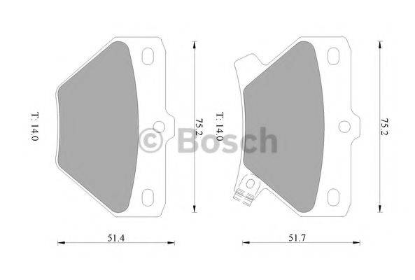 BOSCH 0986505226 Комплект гальмівних колодок, дискове гальмо