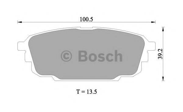 BOSCH 0986505227 Комплект гальмівних колодок, дискове гальмо