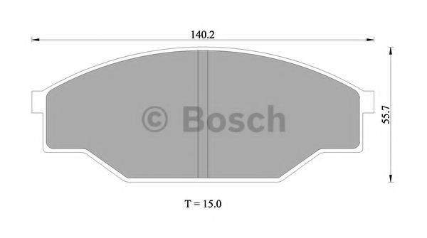 BOSCH 0986505347 Комплект гальмівних колодок, дискове гальмо