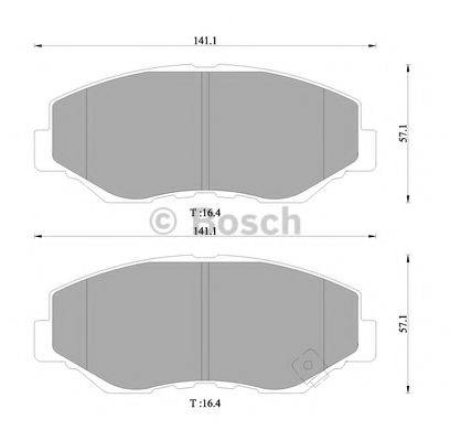 BOSCH 0986505401 Комплект гальмівних колодок, дискове гальмо