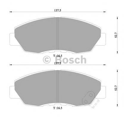 BOSCH 0986505627 Комплект гальмівних колодок, дискове гальмо