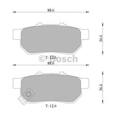 BOSCH 0986505639 Комплект гальмівних колодок, дискове гальмо