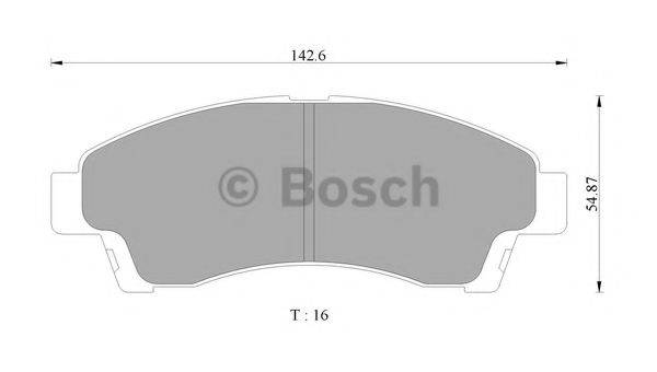 BOSCH 0986505663 Комплект гальмівних колодок, дискове гальмо