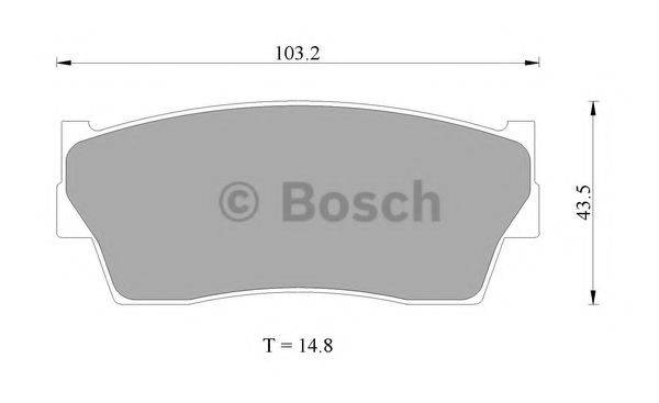 BOSCH 0986505702 Комплект гальмівних колодок, дискове гальмо