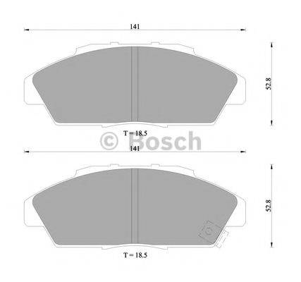 BOSCH 0986505711 Комплект гальмівних колодок, дискове гальмо