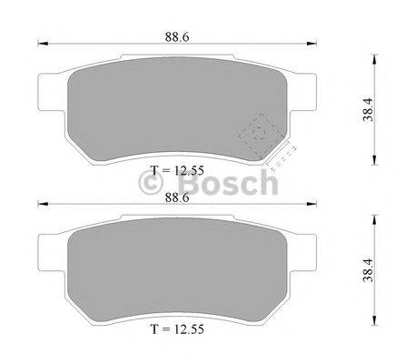 BOSCH 0986505729 Комплект гальмівних колодок, дискове гальмо