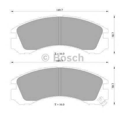 BOSCH 0986505910 Комплект гальмівних колодок, дискове гальмо